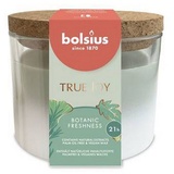 Bolsius Duftkerze im Glas, + Korkdeckel True Joy grün Botanic Freshness