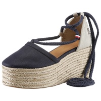 Tommy Hilfiger Espadrille »CLOSED TOE LINEN FLATFORM«, Gr. 39, dunkelblau, , 86472032-39