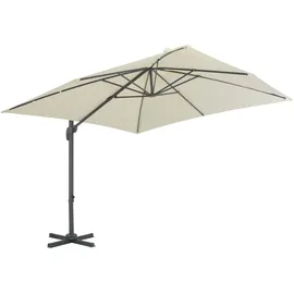 vidaXL Ampelschirm mit Aluminium-Mast 400 x 300 cm Sandweiß