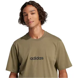 adidas Essentials Linear Single T-Shirt khaki/schwarz - XS