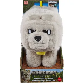 Mattel Minecraft Dennis der Wolf 20 cm Grau