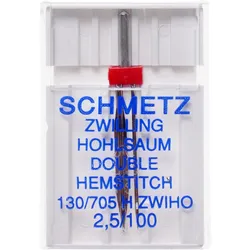 Schmetz Zwillings-Hohlsaum-Nadel 2,5 mm Stärke 100