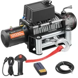 Vevor Seilwinde Kunststoff/Stahl 5400 kg 12 V schwarz