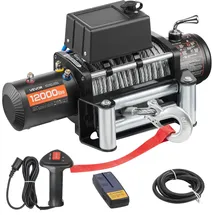 Vevor Seilwinde Kunststoff/Stahl 5400 kg 12 V schwarz