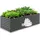 Tectake Hochbeet Pflanzbeet 200 x 80 x 62 cm Grau