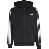 adidas M 3S FL FZ HD Kapuzensweatshirt Herren Schwarz/Weiß XL