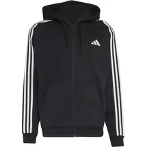 adidas M 3S FL FZ HD Kapuzensweatshirt Herren Schwarz/Weiß XL