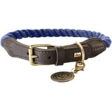 Hunter LIST Hundehalsband, Tau, Leder, maritim, strapazierfähig, wetterfest, geschmeidig, 50 (S-M), dunkelblau