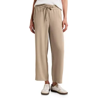 STREET ONE Damen 3716099 Wide Leg Hose, Safari Beige, 44