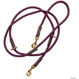 Hunter Verstellbare Führleine Malia 8/200, brombeer/dunkelbraun