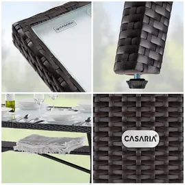 CASARIA Gartentisch 190 x 90 x 74 cm Braun