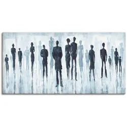 Artland Wandbild »Genau in der Mitte«, Gruppen & Familien, (1 St.), als Alubild, Outdoorbild, Leinwandbild in verschied. Größen Artland Farbe Bild(er): blau