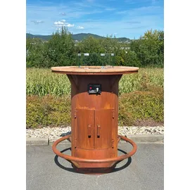 Badeko Metalldekoration Badeko Stehtischofen in Edelrostoptik