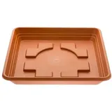 2friends Untersetzer 35x35 cm für Pflanzkübel groß außen- Extra Robuster Terracotta Pflanzuntersetzer für Blumentopf groß draussen - UV-geschützter Kunststoff Made in Germany - Garten & Terrasse