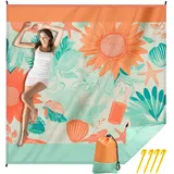 Stranddecke Sandfrei, Sandfeste Stranddecke Wasserdicht, Leicht Und Dünn, Tragbare Strandmatte Faltbar Travel Ultraleicht Strand Zubehör Beach Blanket Strandurlaub Picknickdecke Mit Heringen 300x280CM