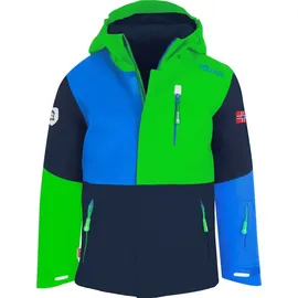 TROLLKIDS Hallingdal Jacke Hellgrün/Blau 164