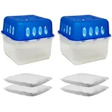 Mojawo Raumentfeuchter Nachfüllpack 2 x 400 g Blau/Weiß