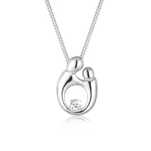 Diamore Elli DIAMONDS Halskette Damen Mutter Kind Verbunden mit Diamant (0.03 ct.) in 925 Sterling Silber