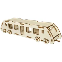 Peter Bausch GmbH & Co. KG PEBARO 850/0L - Holzbausatz Regionalzug Lasercut, 32 Teile, Holzkonstruktion zum Zusammenstecken