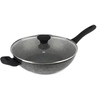 SALTER BW05753S Megastone 28cm Wokpfanne, Antihaftwok mit Deckel, PFOA-frei Wok, pfanne, leichte Reinigun, MetallKochutensilien woks & wokpfannen