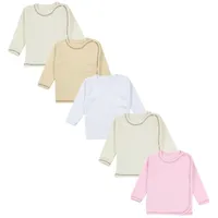 TupTam Unisex Baby Wickelshirt Langarm 5er Pack, Farbe: Mädchen