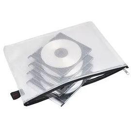 FolderSys Reißverschlussbeutel transparent/schwarz 0,15 mm,