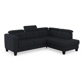 sit&more Ecksofa SIT & MORE "Belluci L-Form", blau (tiefblau), B:249cm H:85cm T:195cm, Sofas, Ecksofa, inklusive Federkern, wahlweise mit Bettfunktion und Bettkasten