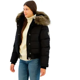 Superdry Everest Hooded Bomberjacke - Black S
