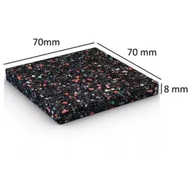 Karibu Unterleg-Pads 7 x 7 cm 0,8 cm Schwarz 264 Stück