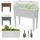 onbest Hochbeet Kunststoff 76 x 66,5 x 37 cm Weiß