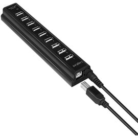 Logilink USB 2.0 Hub 10-Port inkl. Netzteil und LED Aktivitätsanzeige