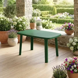 PROGARDEN Faro Gartentisch 137 x 72 x 72 cm grün