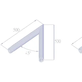 Alutruss SINGLELOCK SPAC-19 QUICK-LOCK Ecke 45°