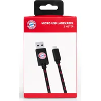 Snakebyte FC Bayern Micro USB Ladekabel Schwarz Rot für PS4 / Xbox One