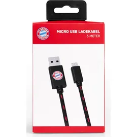Snakebyte FC Bayern Micro USB Ladekabel Schwarz Rot für PS4 / Xbox One