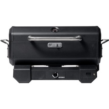 MasterBuilt Tragbarer Holzkohlegrill und Smoker mit analoger Temperaturregelung Schwarz