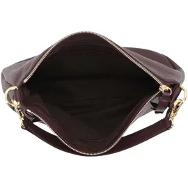 ABRO Schultertasche Leather Adria Hobo Juna S Burgundy