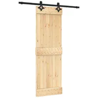 vidaXL Schiebetür rechts 70 x 210 cm Braun/Schwarz