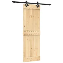 vidaXL Schiebetür rechts 70 x 210 cm Braun/Schwarz