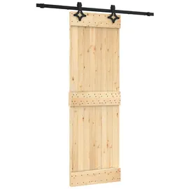 vidaXL Schiebetür rechts 70 x 210 cm Braun/Schwarz
