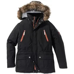 bonprix Winter-Parka mit sportlichen Details, schwarz, 58