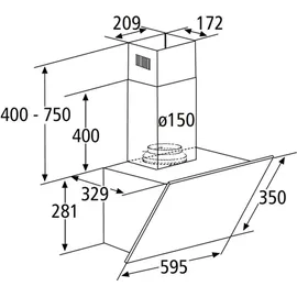PKM S23-60 ABPY Wandhaube 60 cm