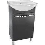 paplinskimoebel - Waschbecken mit Unterschrank 50 cm Breite, Altea Waschbeckenunterschrank mit Waschbecke Graphit matt - Bad Waschtischunterschrank, Badezimmer Unterschrank, Badezimmerschränke