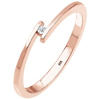 Elli DIAMONDS Verlobungsring Solitär Diamant 0.015 ct.925 Silber Ringe Damen