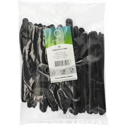 Papstar 50x BIO-Messer Mehrweg 185mm aus BIO-PP extra stabil schwarz