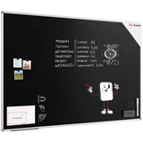 ALLboards Schwarze, magnetische Kreidetafel 180x120 cm, Alurahmen