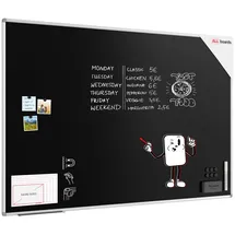 ALLboards Schwarze, magnetische Kreidetafel 180x120 cm, Alurahmen