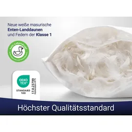 ZOLLNER Premium Federkissen 60 x 80 cm Weiß