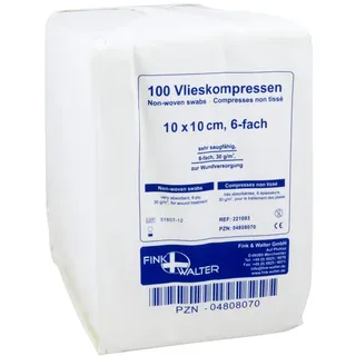 FINK & WALTER GMBH Vlieskompressen unsteril 10x10cm 6fach