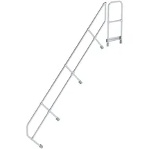 MUNK zweiter Handlauf für Treppe mit Plattform 45° 12 Stufen